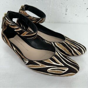 10 Crosby Derek Lam Women’s size 6.5 Ankle Strap Calf Hair Kitten Heels